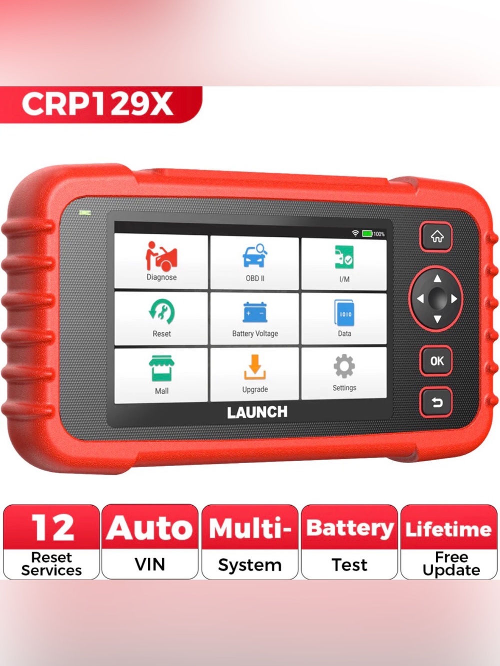 LAUNCH CRP129X OBD2 Scanner Car Diagnostic Tool TPMS ABS SRS EPB SAS Code Reader